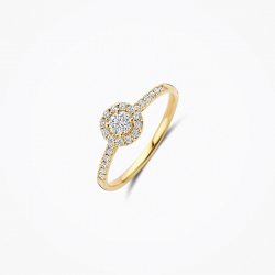 BLUSH LG1058Y GEELGOUDEN RING MET LAB GROWN DIAMOND 0.42CT