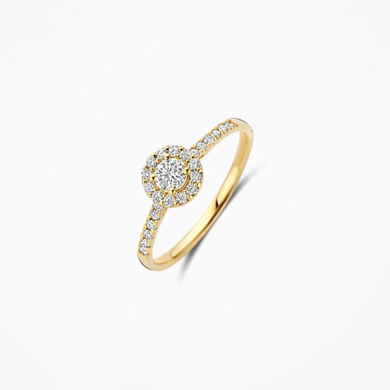 BLUSH LG1058Y GEELGOUDEN RING MET LAB GROWN DIAMOND 0.42CT