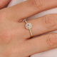 BLUSH LG1058Y GEELGOUDEN RING MET LAB GROWN DIAMOND 0.42CT