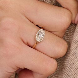 BLUSH LG1052Y GEELGOUDEN RING MET LAB GROWN DIAMOND 0.65CT