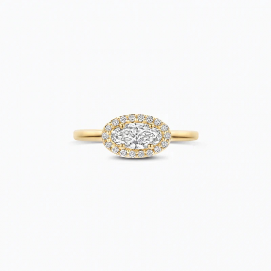 BLUSH LG1052Y GEELGOUDEN RING MET LAB GROWN DIAMOND 0.65CT