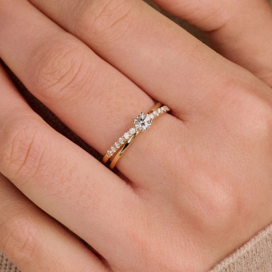 BLUSH LG1059Y GEELGOUDEN RING MET LAB GROWN DIAMOND 0.53CT