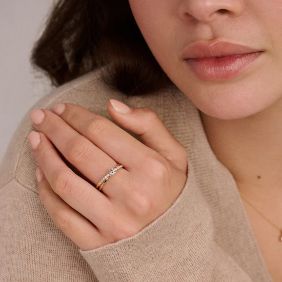 BLUSH LG1059Y GEELGOUDEN RING MET LAB GROWN DIAMOND 0.53CT