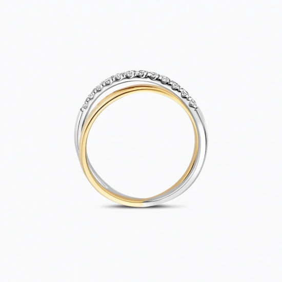 BLUSH LG1054B BICOLOR GOUDEN RING MET LAB GROWN DIAMOND 0.31CT