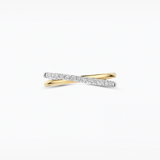 BLUSH LG1053B BICOLOR GOUDEN RING MET LAB GROWN DIAMOND 0.25CT