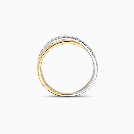 BLUSH LG1053B BICOLOR GOUDEN RING MET LAB GROWN DIAMOND 0.25CT