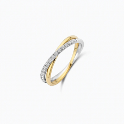BLUSH LG1053B BICOLOR GOUDEN RING MET LAB GROWN DIAMOND 0.25CT
