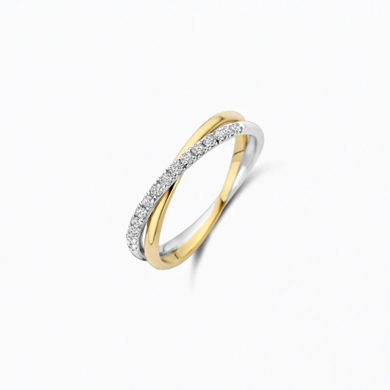 BLUSH LG1053B BICOLOR GOUDEN RING MET LAB GROWN DIAMOND 0.25CT