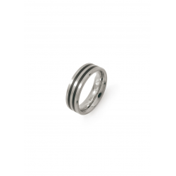 BOCCIA 0101-17 TITANIUM RING ZWART EMAILLE MAT