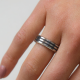 BOCCIA 0101-17 TITANIUM RING ZWART EMAILLE MAT