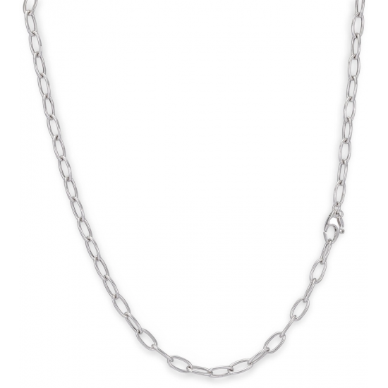 MONZARIO 1224-C ZILVEREN COLLIER OVALE ANKER SCHAKEL