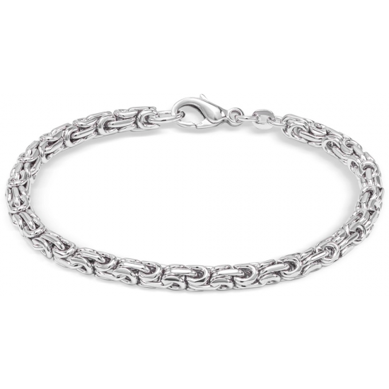 MONZARIO 980-A ZILVEREN ARMBAND RONDE KONINGSSCHAKEL