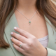RABINOVICH 83202099 ZILVEREN COLLIER MET HANGER MET SERPENTIJN, KWARTS, PERIDOOT EN TOPAAS SQUARE