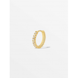 CULET JEWELLERY GCJ0842 18K GOUDEN PIERCING MET NATUURLIJKE DIAMANT ETERNITY MIDI HUGGIE
