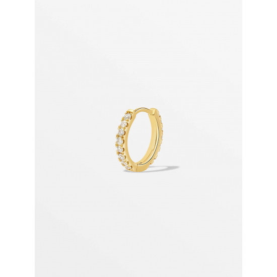 CULET JEWELLERY GCJ0842 18K GOUDEN PIERCING MET NATUURLIJKE DIAMANT ETERNITY MIDI HUGGIE