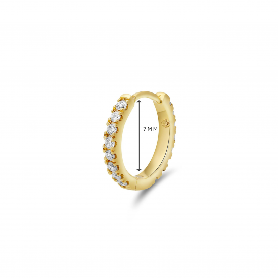 CULET JEWELLERY GCJ0842 18K GOUDEN PIERCING MET NATUURLIJKE DIAMANT ETERNITY MIDI HUGGIE