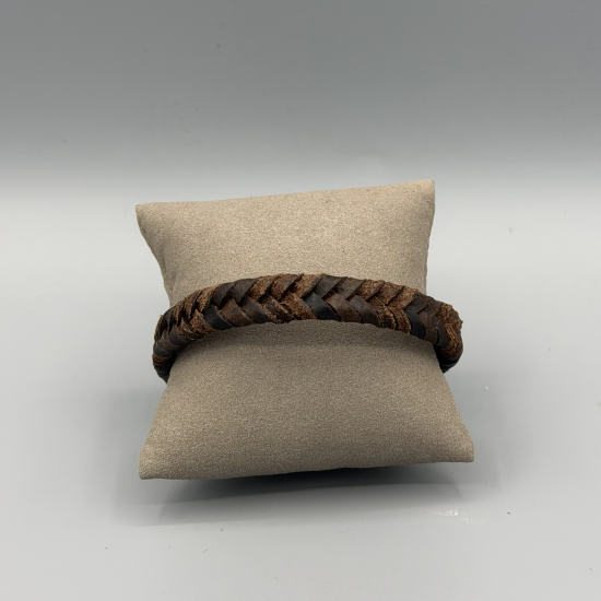 LEATHER&STEEL LUPO-BR HERENARMBAND BRUIN LEER LUPO