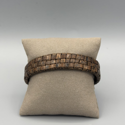 LEATHER&STEEL CRUX-BR HERENARMBAND BRUIN LEER CRUX