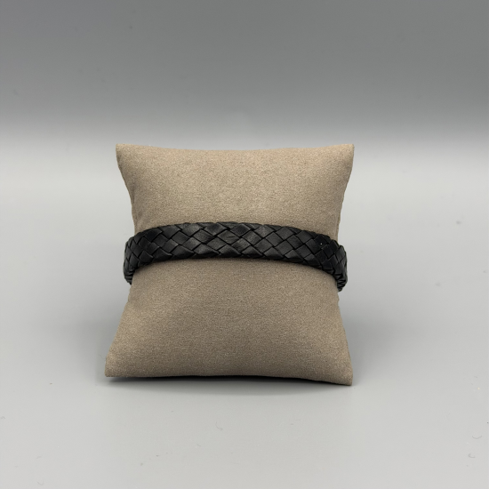 LEATHER&STEEL SERA-ZW HERENARMBAND ZWART LEER SERA