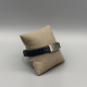 LEATHER&STEEL SERA-BL HERENARMBAND BLAUW LEER SERA