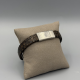 LEATHER&STEEL SERA-BR HERENARMBAND BRUIN LEER SERA