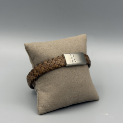 LEATHER&STEEL SERA-COGNAC HERENARMBAND COGNAC LEER SERA