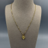 14 Karaat Geelgouden Collier met Organische Hanger