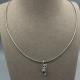 Witgouden Omega Collier met Diamant Hanger