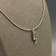 Witgouden Omega Collier met Diamant Hanger
