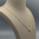 Gouden Collier met In elkaar Gevlochten Harten en Diamant