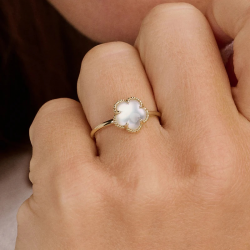 BLUSH 1281YMQ GEELGOUDEN RING MET PARELMOER