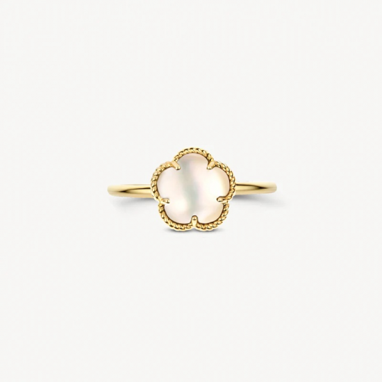 BLUSH 1281YMQ GEELGOUDEN ZEGELRING MET PARELMOER