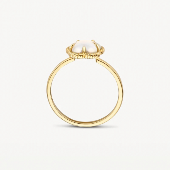 BLUSH 1281YMQ GEELGOUDEN ZEGELRING MET PARELMOER