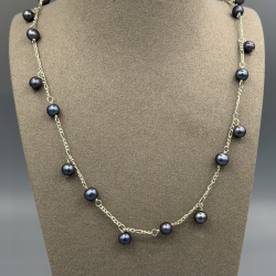 Zilveren Ketting met Zoetwaterparels