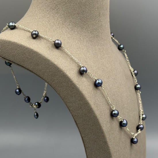 Zilveren Ketting met Zoetwaterparels