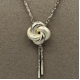 Zilveren Collier met Gevlochten Knoop-Hanger
