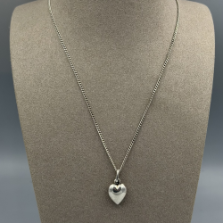 Zilveren Ketting met hart-Hanger