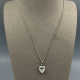 Zilveren Ketting met hart-Hanger