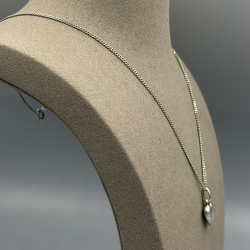 Zilveren Ketting met hart-Hanger
