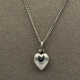Zilveren Ketting met hart-Hanger