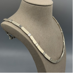 Zilveren Choker Collier met Zirkonia
