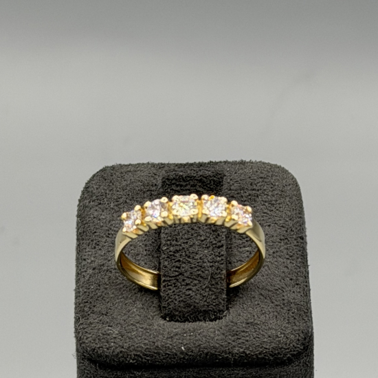 Gouden Rijring met Zirkonia