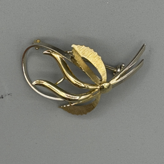 Vintage 14K Bicolor Gouden Broche