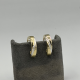 14K Bicolor Gouden Klapoorringen met Diamant (0.18ct)