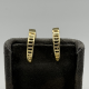 14K Bicolor Gouden Klapoorringen met Diamant (0.18ct)