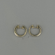 14K Bicolor Gouden Klapoorringen met Diamant (0.18ct)