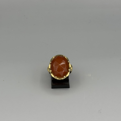 14K Gouden Ring met Facetgeslepen Carneool