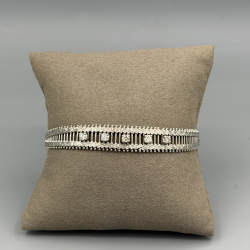 Witgouden Schakelarmband met Diamant