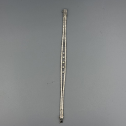 Witgouden Schakelarmband met Diamant