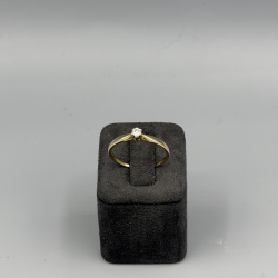 14k Gouden Solitair Ring met 0.10 ct Diamant